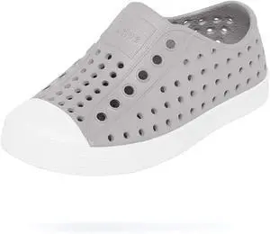 Native Kids Jefferson Youth Waterproof Slip-On Sneakers, Pigeon Grey/Shell White, C12 M US