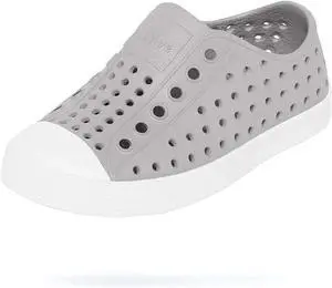 Native Kids Jefferson Youth Waterproof Slip-On Sneakers, Pigeon Grey/Shell White, C13 M US
