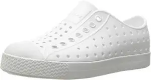 Native Kids Jefferson Youth Waterproof Slip-On Sneakers, Shell White/Shell White, C12 M US