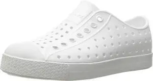 Native Kids Jefferson Youth Waterproof Slip-On Sneakers, Shell White/Shell White, C13 M US