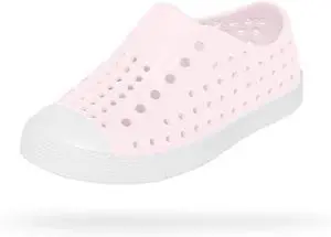 Native 15100100 Jefferson Youth Waterproof Slip-On Sneakers, Milk Pink/Shell White, C13 M US