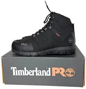 Timberland PRO Men's Mid Met Guard Composite Toe Work Shoe, Black/Grey, Size M 9