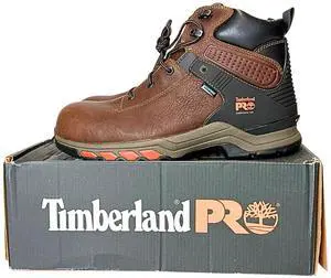 Timberland PRO Men's 6" Hypercharge Safety Toe Waterproof Boots - Brown, Size M 11.5