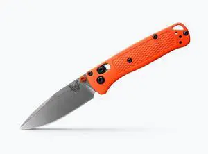 Benchmade 533 Mini Bugout Folding Pocket Knife, Orange Grivory Handle