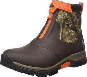 Muck Boot Men's Apex Mid Zip Rubber Boots, Brown/Mossy Oak, Size 43
