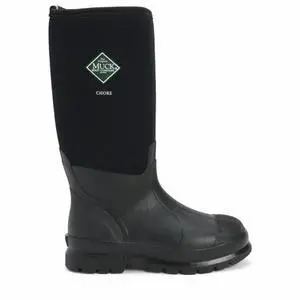 Muck Boots Men's Chore Classic Rubber Waterproof Work Boot, Black, Size 8