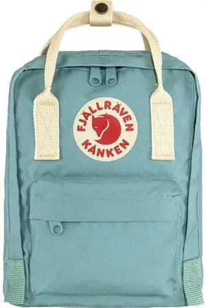 Fjallraven F23561-501-115 Kanken Mini Durable Backpack, Sky Blue/Light Oak
