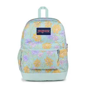 JanSport Cross Town Plus Large Compartment Backpack, Faded Floral Fresh Mint