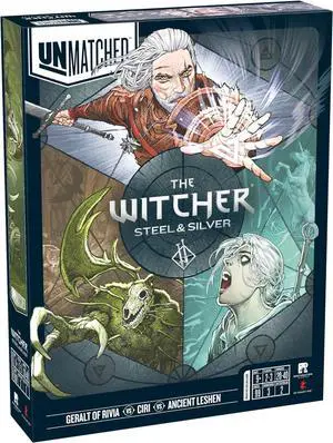 Restoration Games Unmatched The Witcher Steel & Silver Strategy Fighting Board Game for 2 Players and Ages 9+