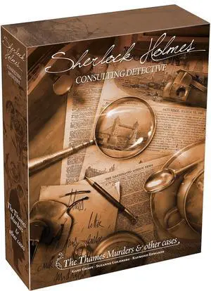 Asmodee Sherlock Holmes Consulting Detective The Thames Murders & Other Cases Board Game Captivating Mystery Game for Kids & Adults