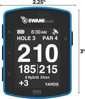 IZZO Swami KISS 2.0 Handheld Golf GPS Ragnefinder with Integrated Magnets - Blue