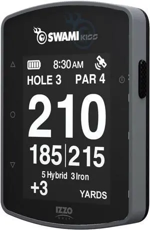 IZZO Swami KISS 2.0 Handheld Golf GPS Ragnefinder with Integrated Magnets - Grey