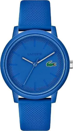 Lacoste 12.12 Men's Quartz Watch Case Quartz with Silicon Strap, Blue