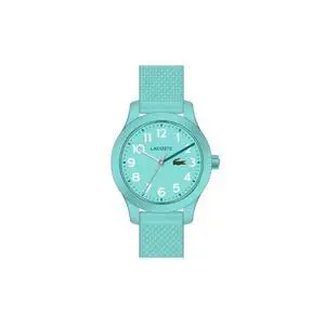 Lacoste 2030005 12.12 Kids Watch with Silicone Strap 36mm, Aqua/Turquoise