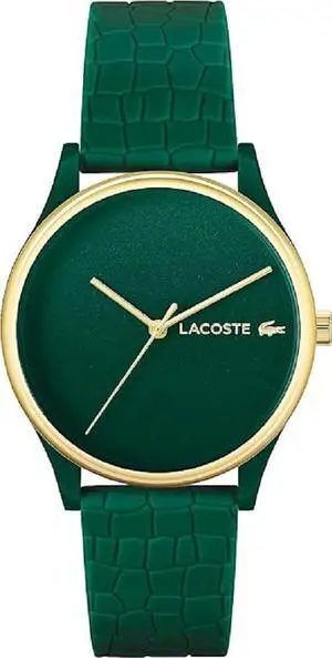 Lacoste 2001247 Crocodelle Quartz Silicone Women's Watch 36 mm, Green