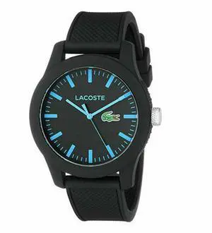 Lacoste 2010791 Quartz Silicone Women's Watch with Band 36 mm, Black