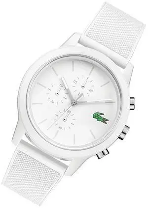 Lacoste Men's TR90 Case Quartz with Silicon Strap Water Resistent Watch, White