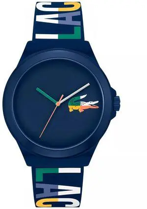 Lacoste 2011184 NeoCroc Men's Iconic Quartz Unisex Watch 42mm, Blue