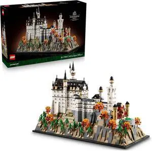 LEGO Architecture Neuschwanstein Castle Building Set, 3455 Pieces, For Ages 18+