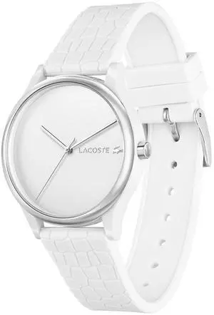 Lacoste 2001246 Crocodelle Quartz Silicone Women's Watch 36 mm, White