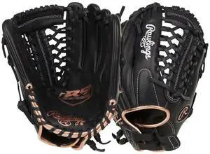 Rawlings R9 Series Infield/Pitcher's Fastpitch Glove, RHT, Size 12-Inch, Black