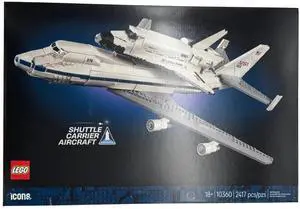 LEGO Icons Shuttle Carrier Aircraft Model Building Kit, 2417 PCS, For Ages 18+