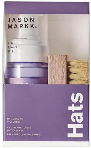 Jason Markk Hat Cleaner Care Kit, 2-Piece Foam Cleaner & Brush for All Headwear Jason Markk Hat Cleaner Care Kit, 2-Piece Foam Cleaner & Brush for All Headwear