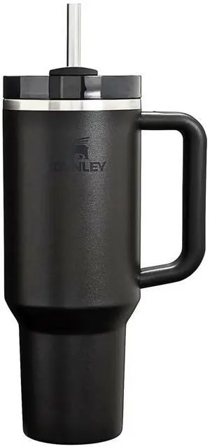 STANLEY Quencher H2.0 Flowstate 3-Position Lid 40oz Tumbler With Straw, Black