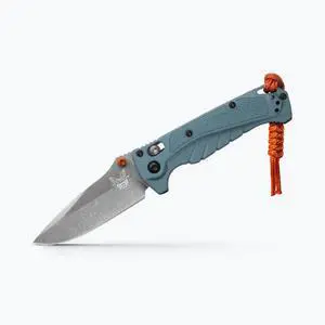 Benchmade Mini Adira Outdoor Knife, Plain Edge Drop-Point Blade, Depth Blue Benchmade Mini Adira Outdoor Knife, Plain Edge Drop-Point Blade, Depth Blue