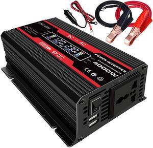Car inverter 4000W (300W rated power) 12V to 220V Modified sine wave Dual USB4.2A fast charging power inverter