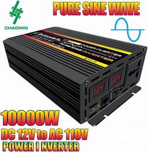 10000 watts inverter pure sine wave power inverter dc 12v to 110v ac car inverter
