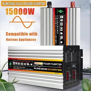 15000w pure sine wave power inverter DC 12v to 110v AC car inverter with LED display