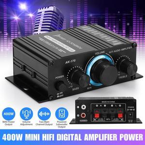 2 Channel Car Truck Stereo Audio Amplifier  - 2 CH Output System Device Speaker Amp (Black)