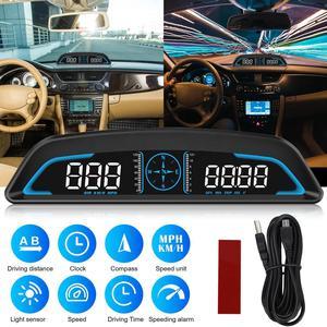 Car Digital OBD2 Speedometer Head Up Display MPH/KM Overspeed Warning Alarm