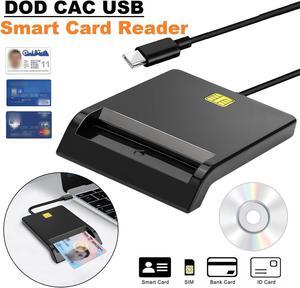 CAC USB C Common Card Reader - DOD Military Secure Access for Digital Banking and Identification on Windows, Mac OS, and Linux
