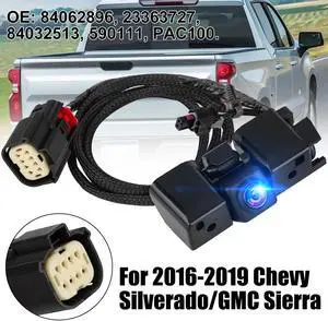 Waterproof Rear View Backup Parking Camera - Car Reversing Aid Backup Parking Camera Replacement for  2016-2019 GMC Sierra and Chevrolet Silverado