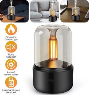120 ml Ultrasonic Aromatherapy Diffuser & Humidifier - With Warm Light and Auto Shut-Off  - Perfect  for Home and Office (Black)