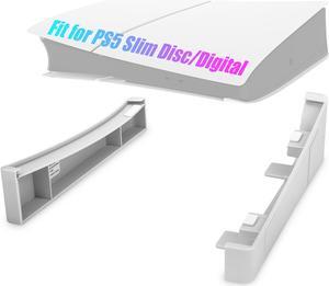 For PS5 Slim Ultra-Stable Horizontal Stand - Compatible with Disc & Digital Editions, White ABS Anti-Slip Base with Superior Heat Dissipation (White)