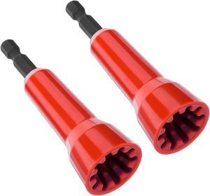NSI 2Pcs Wire Nut Twister Set -  Constructed from high-quality nylon plastic ,1/4 inch Chuck Compatible with Most Drills (Red)