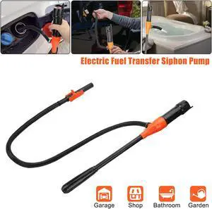 NSI Portable Electric Siphon Pump - Battery Operated Pump for Gas,Fuel,Diesel, Water Transfer 2.6 GPM Flow Oil Extractor,Multi-Use Siphon Fuel Transfer Pump