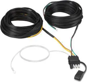 NSI 22ft 4 Pin 5 Wire Trailer Wiring Harness - Features color-coded wiring for easy connection of taillights,brake lights,and turn signals,Compatible with RVs, Boats, ATVs, and Utility Trailers