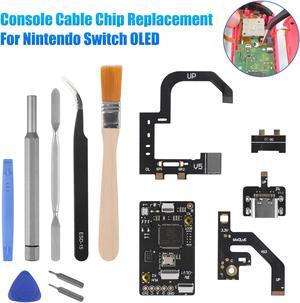 NSI RP2040 CPU Cable Chip Set -  for Nintendo Switch OLED Game Console - Core Chip Replacement Kit with Repair Tools