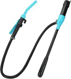 NSI Battery Powered Liquid Transfer Pump - 2.4 GPM Siphon Rate, Flow Control Nozzle, Ideal for Gas, Diesel, Kerosene, and More (Blue)