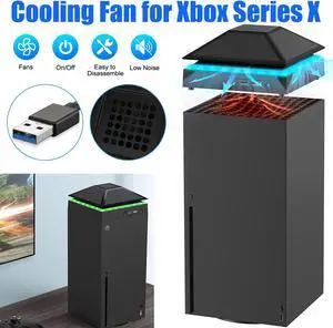NSI  Cooling Fan for Xbox Series X, 2-USB Interfaces 3-Levels of Adjustable Speed with RGB LED Lights, Dust Cover Low Noise Fan Xbox Accessories