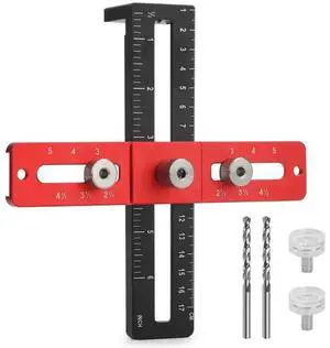 NSI Adjustable Cabinet Hardware Doweling  Precise Drill Guide Tool for Knobs, Handles, and Pulls Installation