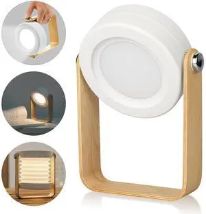 NSI Portable Retractable LED Lantern Lamp - Touch Control, USB Rechargeable, Eye-Caring Dimmable Night Light for Bedside, Desk, and Decorative Use