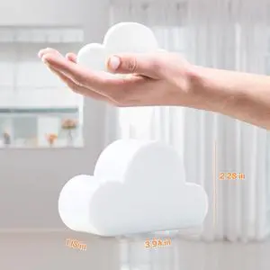 NSI Cloud Magnetic Key Holder - Strong Magnet, No-Drill Installation, Durable ABS Material, Cute Cloud Design for Keys, Clips, Small Items (White)