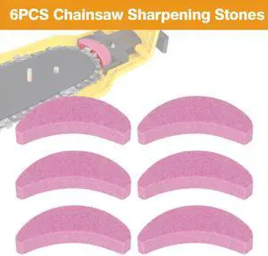 NSI 6pcs Fast Sharpening Stone Chainsaw Teeth Sharpener Chain Saw Blade Bar 14-20in