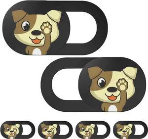 Laptop Camera Cover Slide Cute-6PCS,Webcam Cover Slide for Laptop,Tablet, Cell Phone,Computer,PC,MacBook,iMac,iPad and More Device,Cute Pattern Web Cam Privacy Cover to Protect your Privacy (Dog)