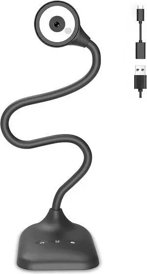 PAKOTOO USB Document Camera for Teachers, Webcam/Doc Camera for Classroom with A3 Format, 3-Level LED Lights, Image Invert, Fold, Dual mic for Mac OS, Windows, Zoom, OBS Work with Distance Learning
